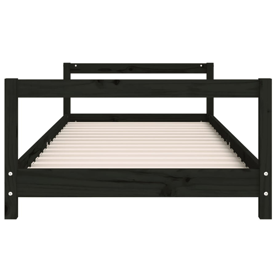 Kinderbedframe 90X190 Cm Massief Grenenhout Zwart