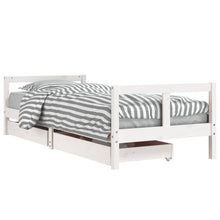 Kinderbedframe Met Lades 80X200 Cm Massief Grenenhout