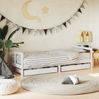 Kinderbedframe 80x200 cm massief grenenhout met lades