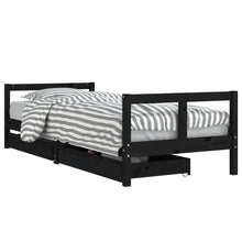 Kinderbedframe 80X200 Cm Massief Grenenhout Zwart