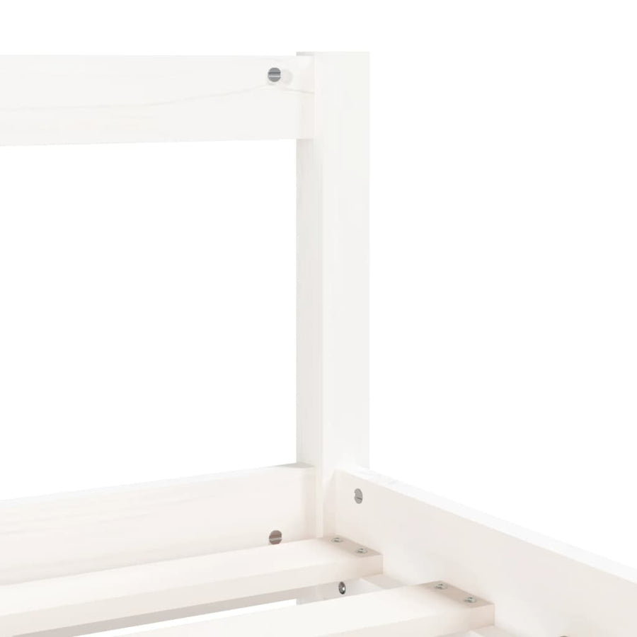 Kinderbedframe 90X200 Cm Massief Grenenhout Wit