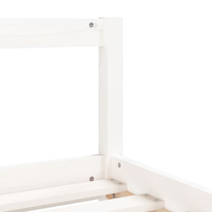 Kinderbedframe Met Lades 90X190 Cm Massief Grenenhout Wit