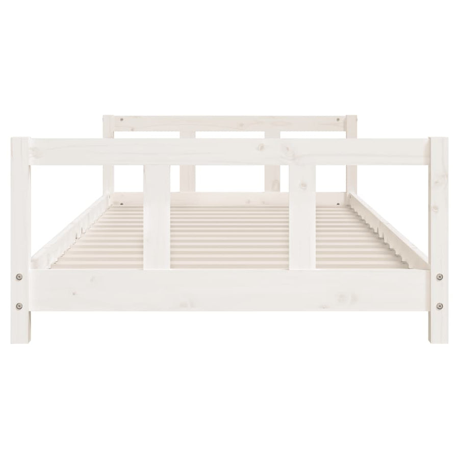 Kinderbedframe 90X200 Cm Massief Grenenhout Wit