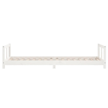 Kinderbedframe 90X200 Cm Massief Grenenhout Wit