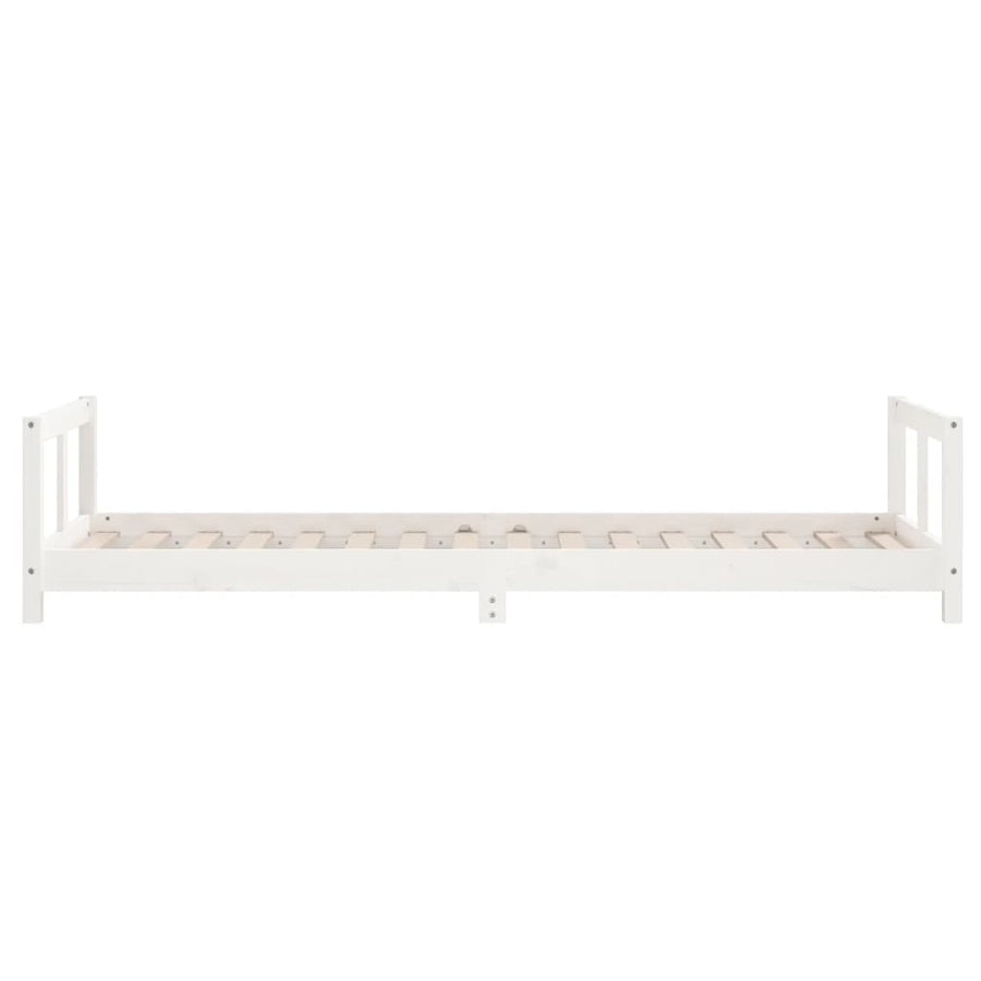 Kinderbedframe 90X200 Cm Massief Grenenhout Wit