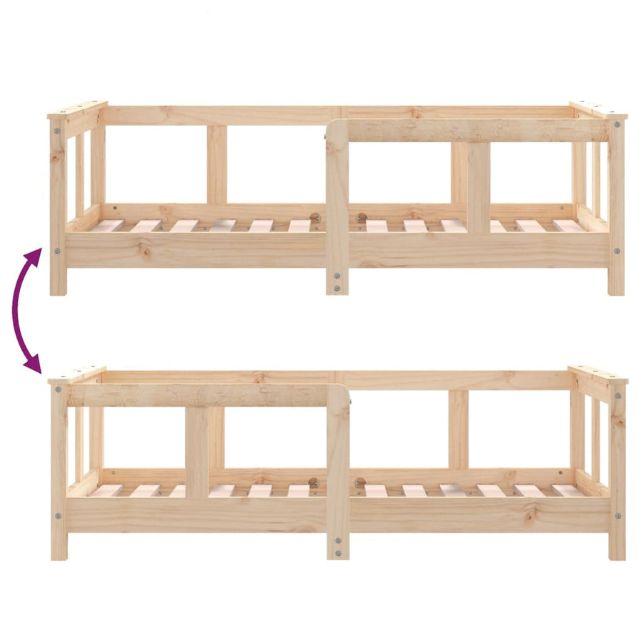 Kinderbedframe 70X140 Cm Massief Grenenhout
