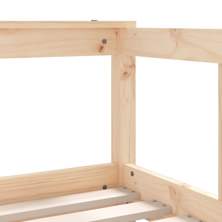 Kinderbedframe 70X140 Cm Massief Grenenhout
