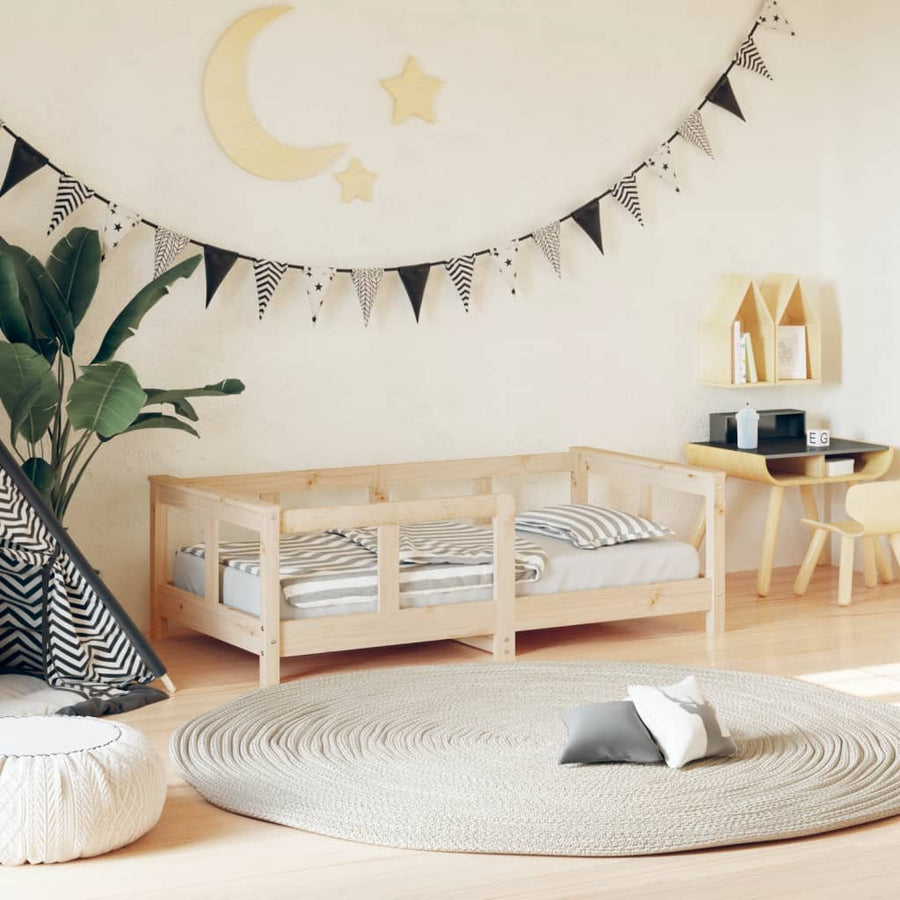 Kinderbedframe 70X140 Cm Massief Grenenhout