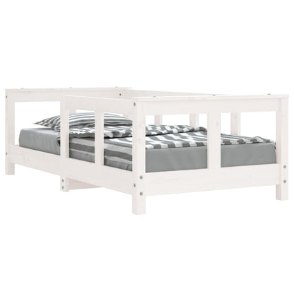Kinderbedframe 70X140 Cm Massief Grenenhout Wit