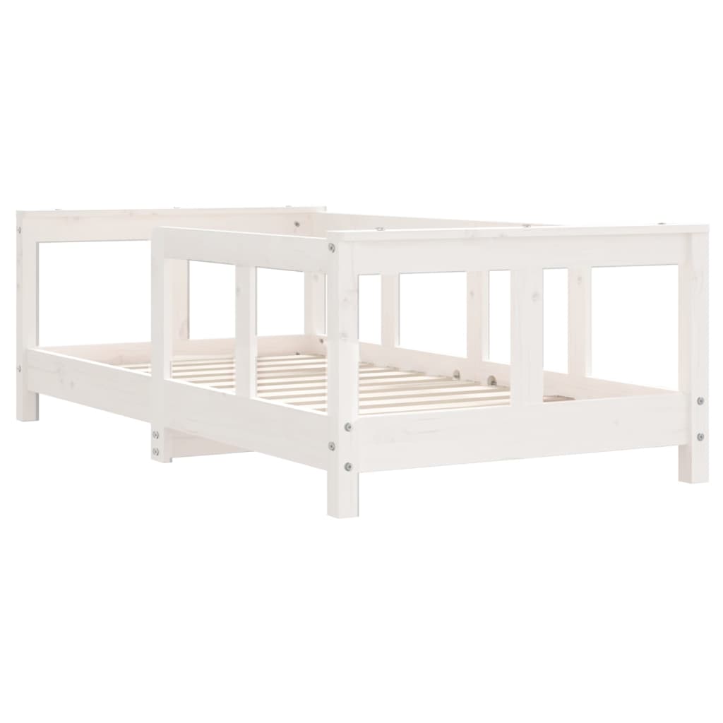 Kinderbedframe 70X140 Cm Massief Grenenhout Wit