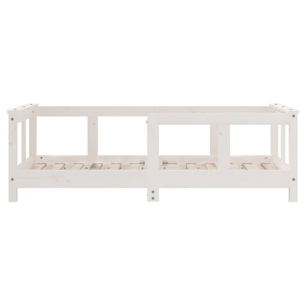Kinderbedframe 70X140 Cm Massief Grenenhout Wit
