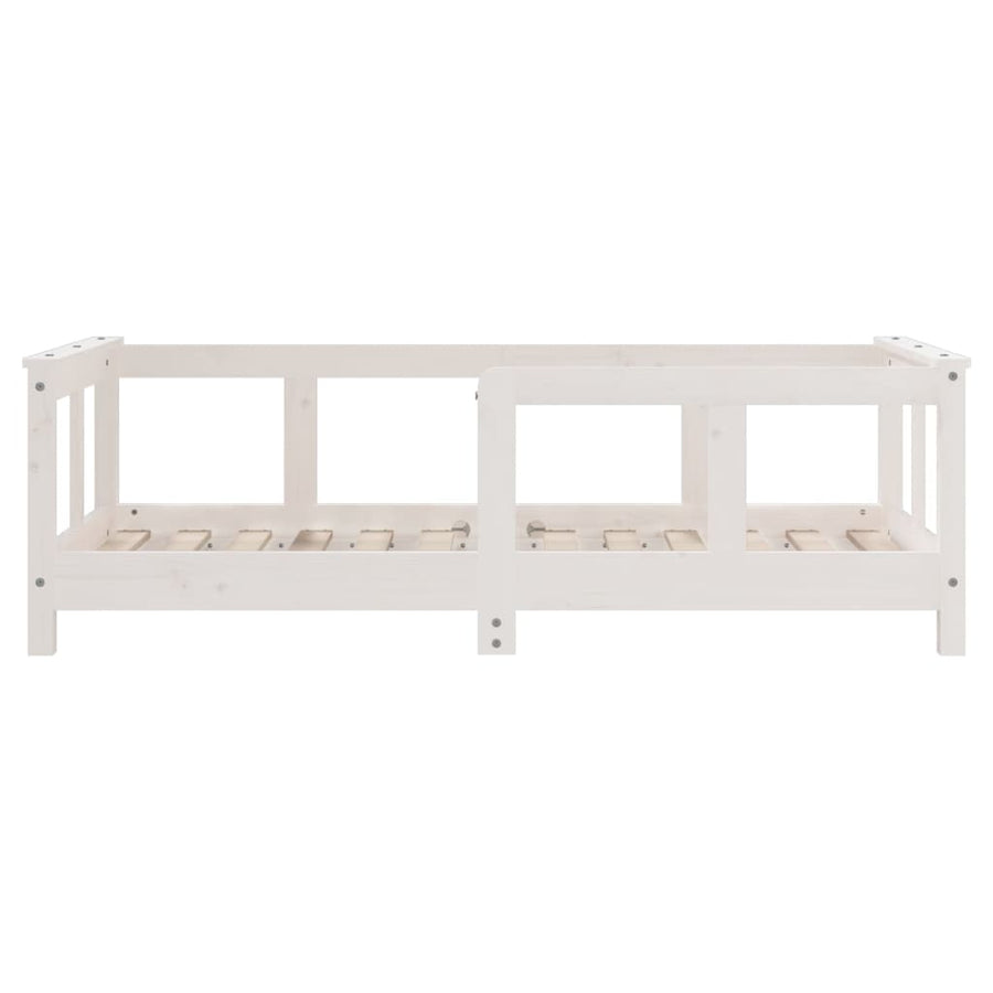 Kinderbedframe 70X140 Cm Massief Grenenhout Wit