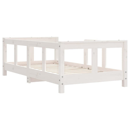 Kinderbedframe 70X140 Cm Massief Grenenhout Wit