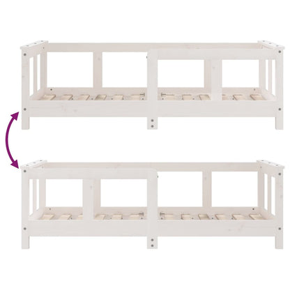 Kinderbedframe 70X140 Cm Massief Grenenhout Wit