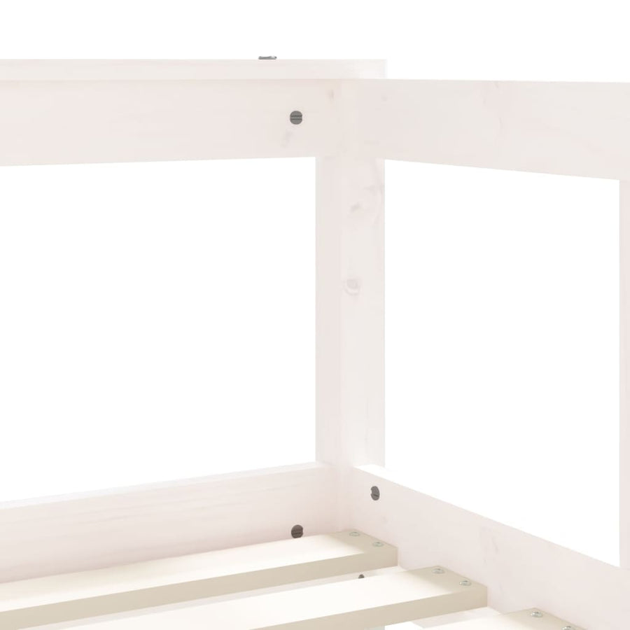 Kinderbedframe 70X140 Cm Massief Grenenhout Wit