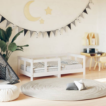 Kinderbedframe 70X140 Cm Massief Grenenhout Wit