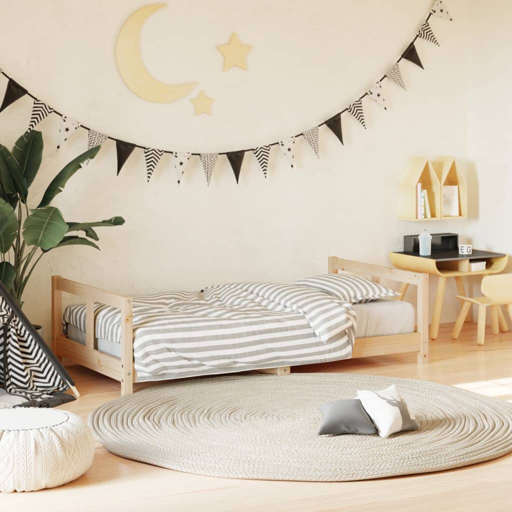 Kinderbedframe 80X160 Cm Massief Grenenhout