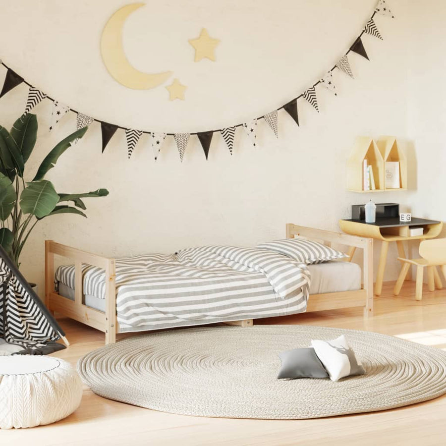 Kinderbedframe 80X160 Cm Massief Grenenhout