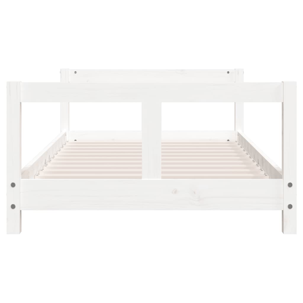 Kinderbedframe 80X160 Cm Massief Grenenhout Wit