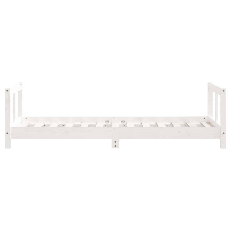 Kinderbedframe 80X160 Cm Massief Grenenhout Wit