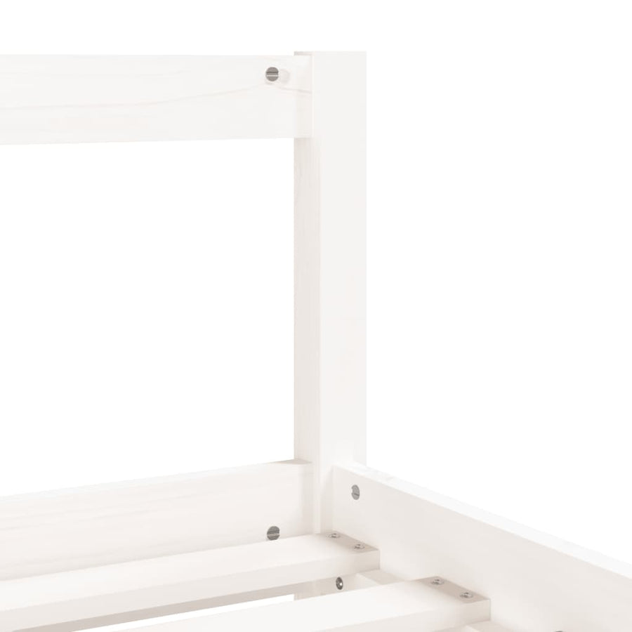 Kinderbedframe 80X160 Cm Massief Grenenhout Wit