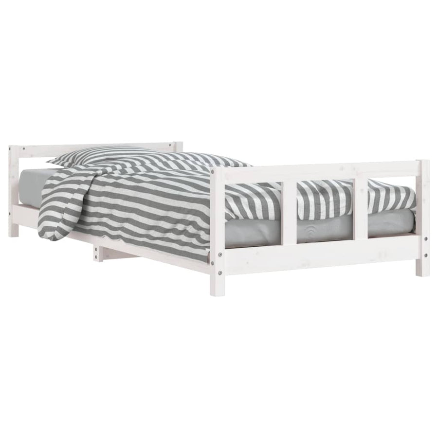 Kinderbedframe 90X190 Cm Massief Grenenhout Wit