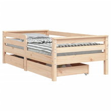Kinderbedframe Met Lades Massief Grenenhout 70 x 140 cm Naturel