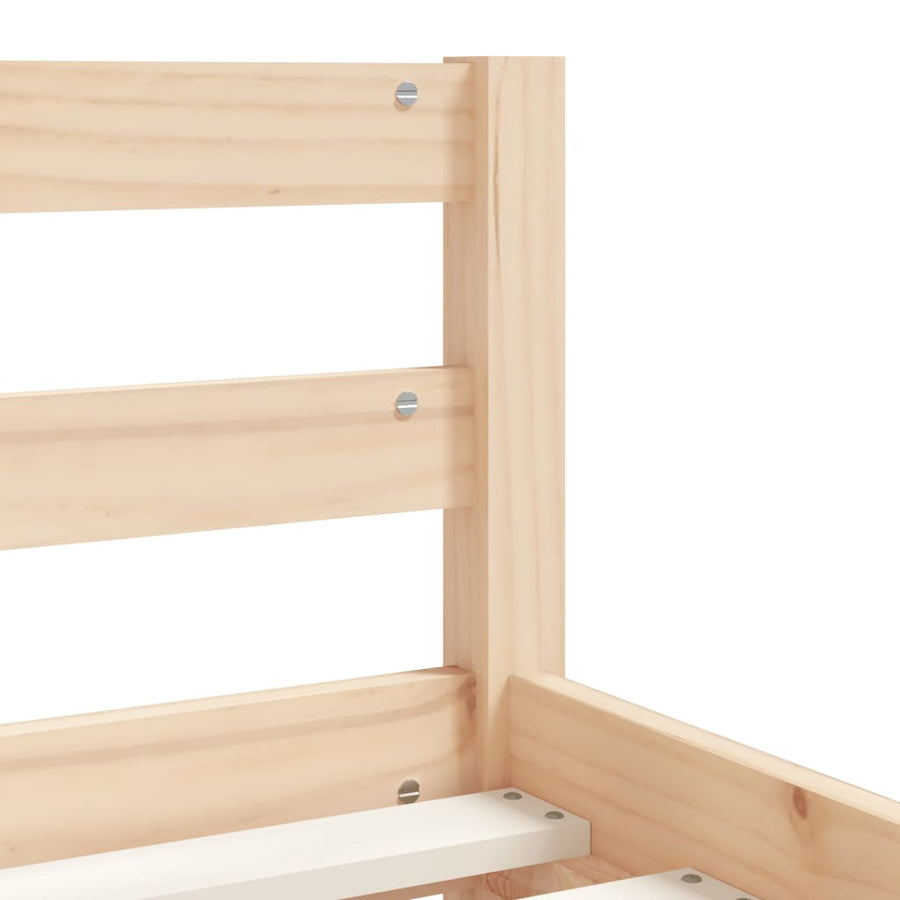 Kinderbedframe Met Lades Massief Grenenhout 80 x 160 cm Naturel
