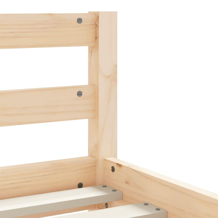 Kinderbedframe Met Lades 90X190 Cm Massief Grenenhout