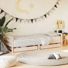 Children's bed frame with drawers 90x190 cm solid pine wood