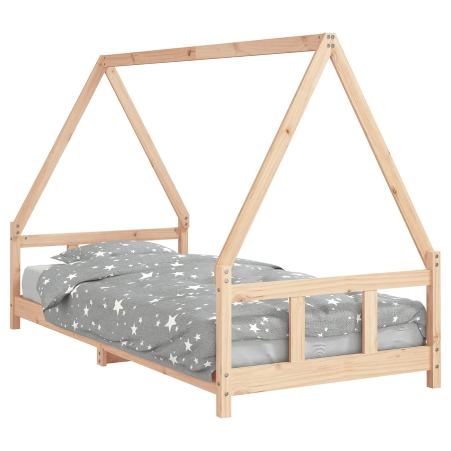 Kinderbedframe 90X200 Cm Massief Grenenhout