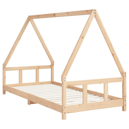 Kinderbedframe 90X200 Cm Massief Grenenhout
