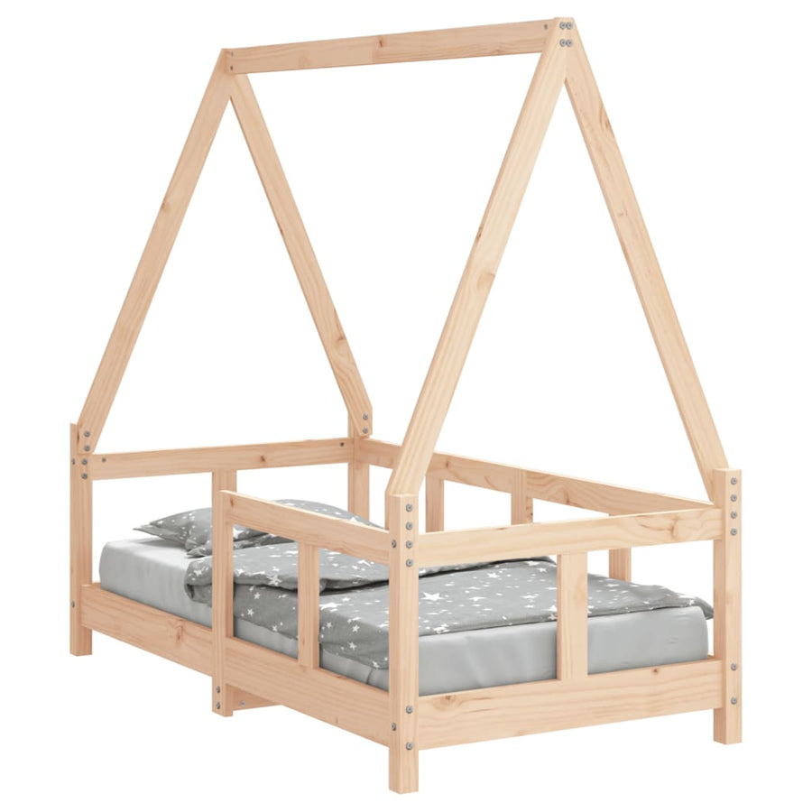 Kinderbedframe 70X140 Cm Massief Grenenhout
