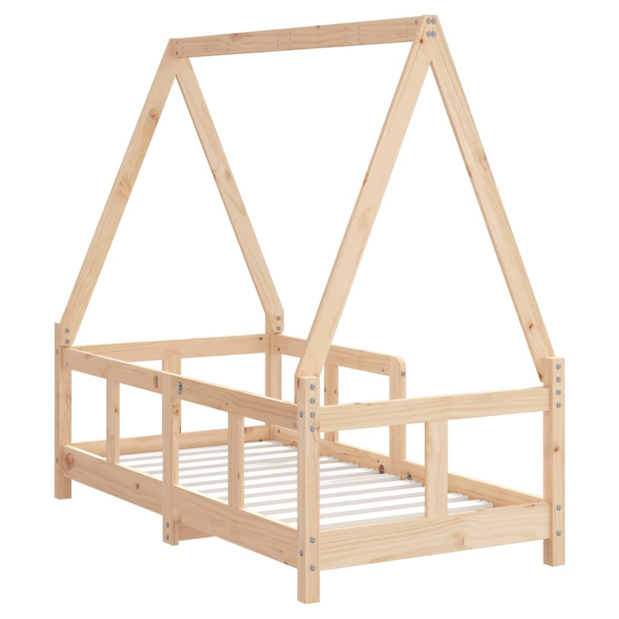 Kinderbedframe 70X140 Cm Massief Grenenhout