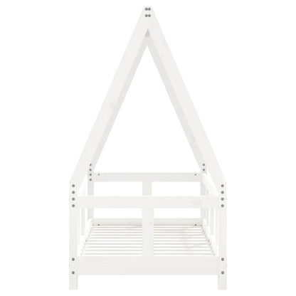 Kinderbedframe 70X140 Cm Massief Grenenhout Wit