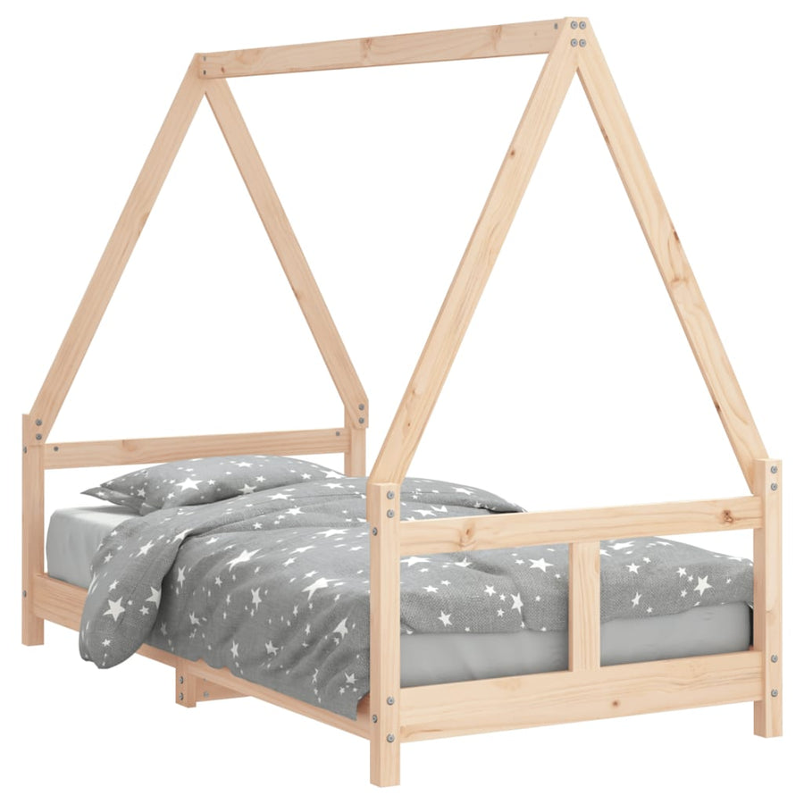 Kinderbedframe 80X160 Cm Massief Grenenhout