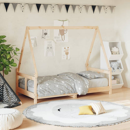 Kinderbedframe 80X160 Cm Massief Grenenhout