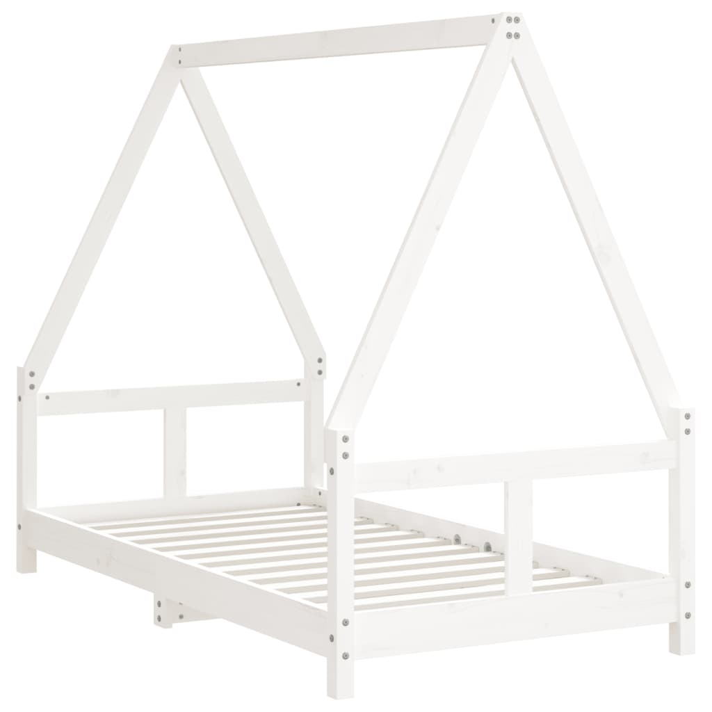 Kinderbedframe 80X160 Cm Massief Grenenhout Wit