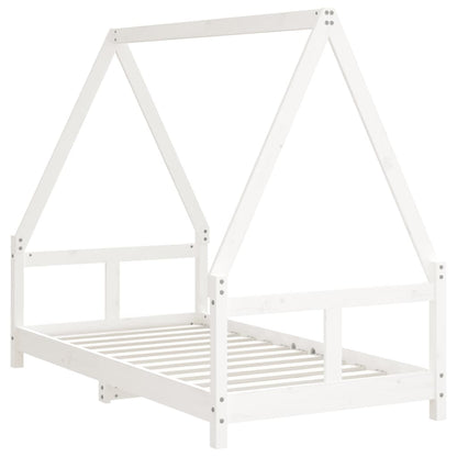 Kinderbedframe 80X160 Cm Massief Grenenhout Wit