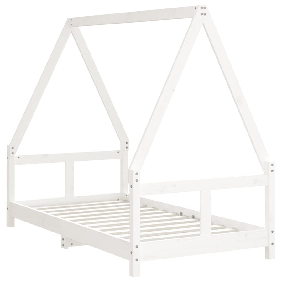 Kinderbedframe 80X160 Cm Massief Grenenhout Wit