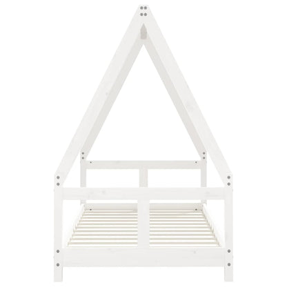 Kinderbedframe 80X160 Cm Massief Grenenhout Wit