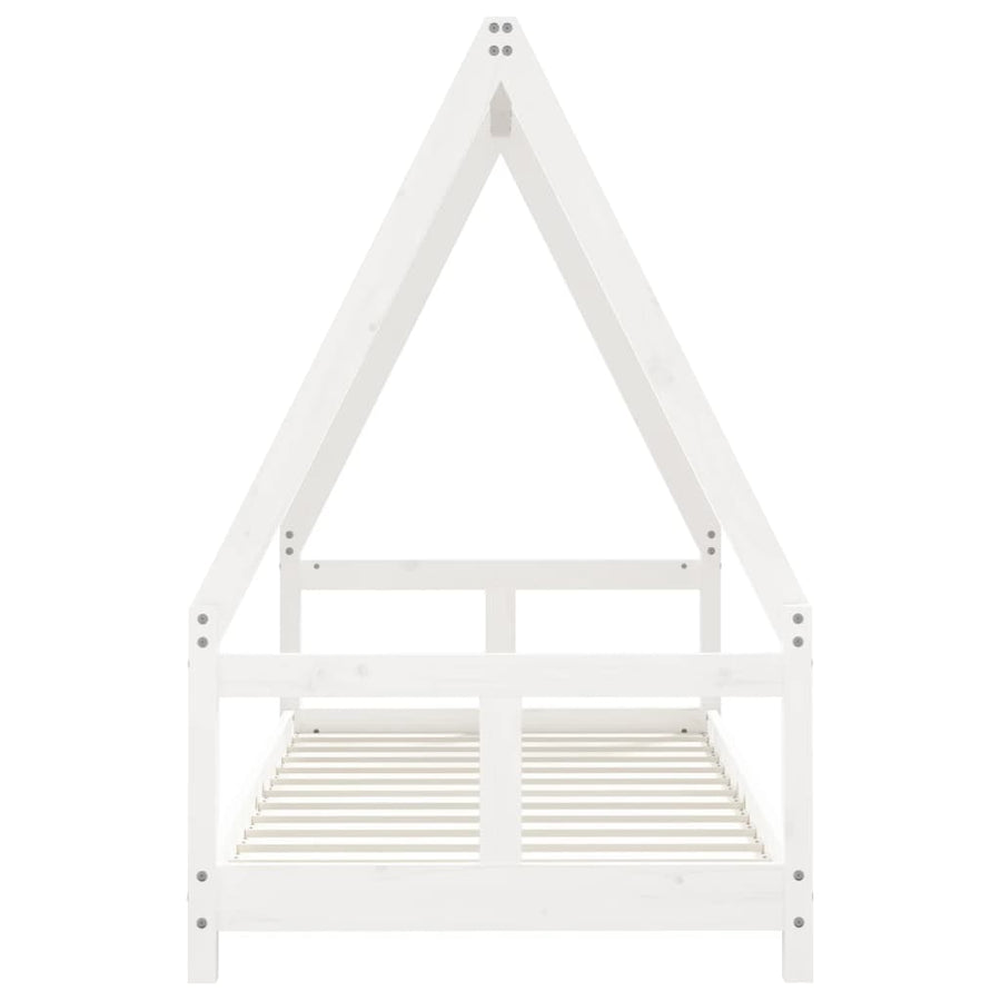 Kinderbedframe 80X160 Cm Massief Grenenhout Wit