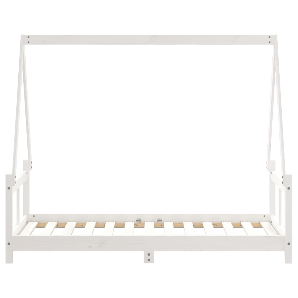 Kinderbedframe 80X160 Cm Massief Grenenhout Wit