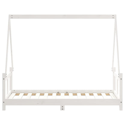 Kinderbedframe 80X160 Cm Massief Grenenhout Wit