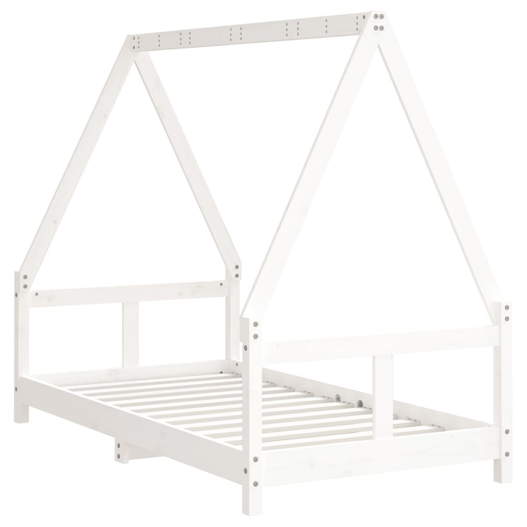 Kinderbedframe 80X160 Cm Massief Grenenhout Wit