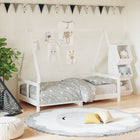 Kinderbedframe 80x160 cm massief grenenhout wit