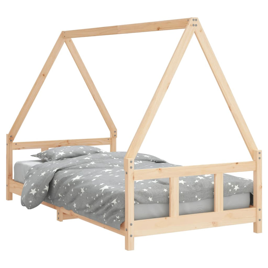 Kinderbedframe 90X190 Cm Massief Grenenhout