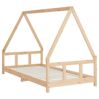 Kinderbedframe 90X190 Cm Massief Grenenhout