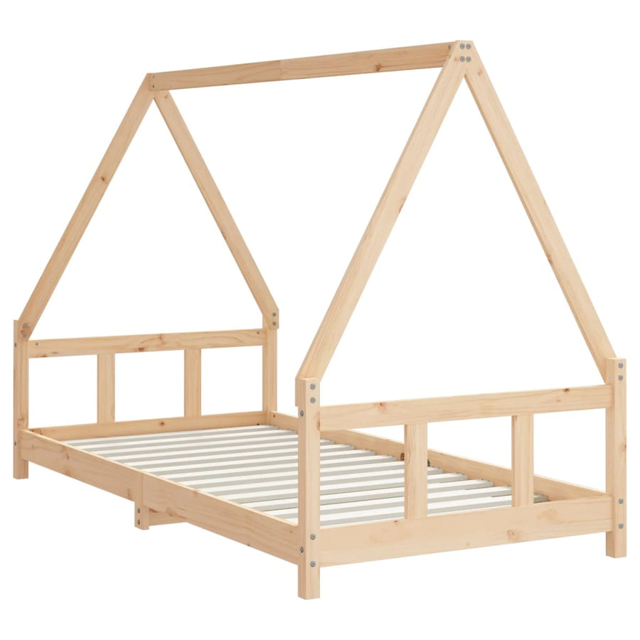 Kinderbedframe 90X190 Cm Massief Grenenhout