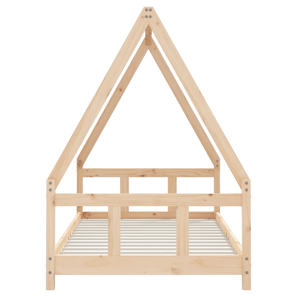 Kinderbedframe 90X190 Cm Massief Grenenhout